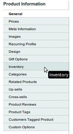 Inventory Magento